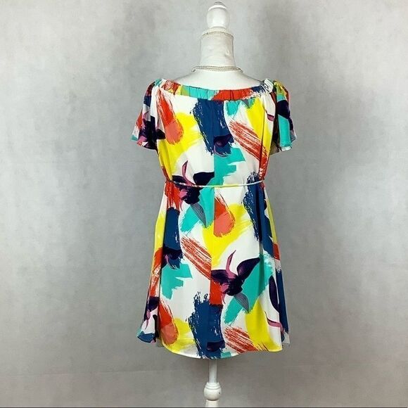 Sz M Hello Miz Multicolored Retro Maternity Dress - Picture 3 of 7